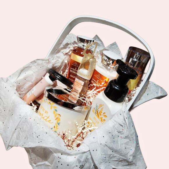 SUNSHINE MIMOSA SUN WASHED CITRUS BASKET BATH BODY WASH LOTION FRAGRANCE CANDLE - Picture 3 of 4